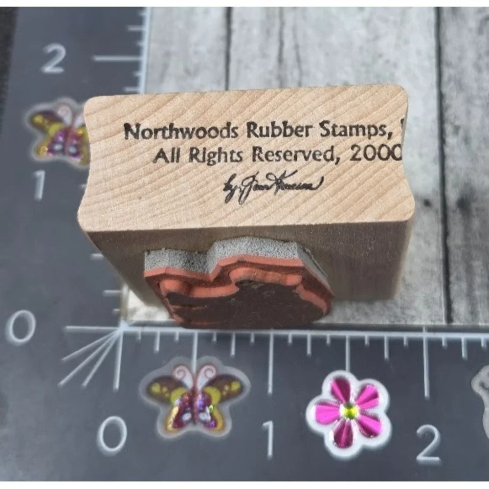 Northwoods Black Bear Silhouette 2000 Rubber Stamp Wood #B67